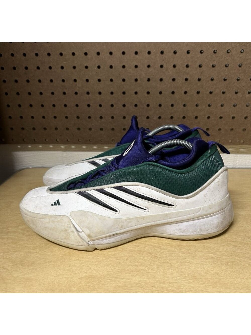 Adidas Men's Dame 9 Shoes White Green Blue IG6603 Size 9.5 Sneakers